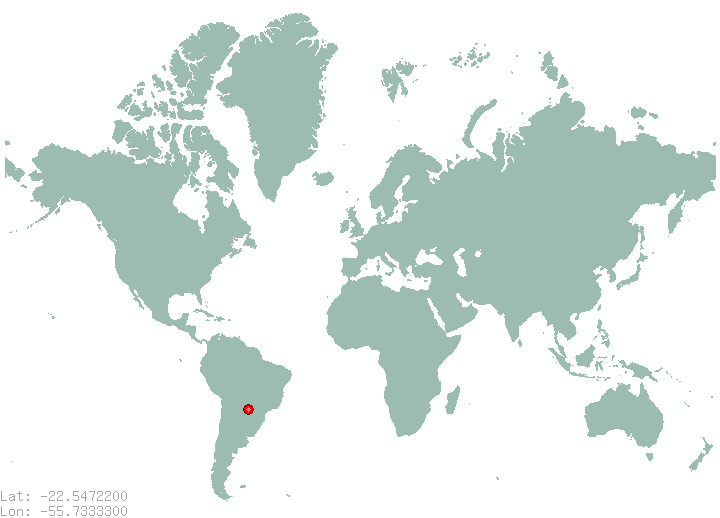 Pedro Juan Caballero in world map
